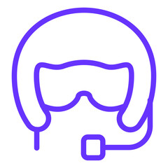 Vector Design Pilot Helmet Icon Style