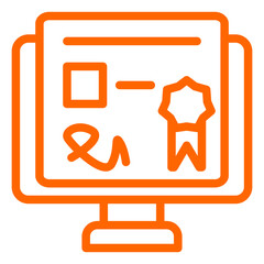 Vector Design Online Certificate Icon Style