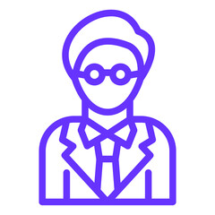 Vector Design Male Professor Icon Style