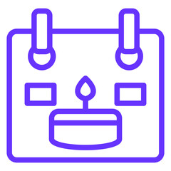 Vector Design Birthday Date Icon Style