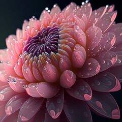 Pink Petal Flower. Generative AI