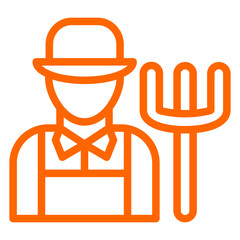 Obraz premium Vector Design Male Farmer Icon Style