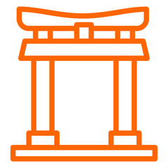 Vector Design Torii Gate Icon Style