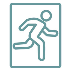 Vector Design Emergency Exit Icon Style