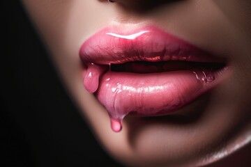 close up of lips, generative AI