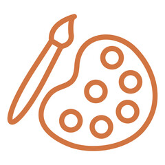 Vector Design Color Palette Icon Style