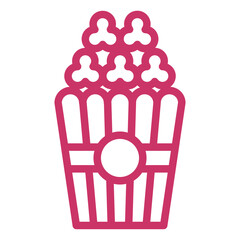 Vector Design Popcorn Icon Style