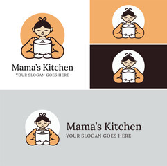 Mama's Kitchen Vector Logo Template Design