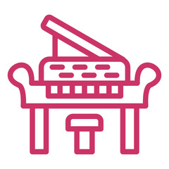 Fototapeta premium Vector Design Wooden Piano Icon Style