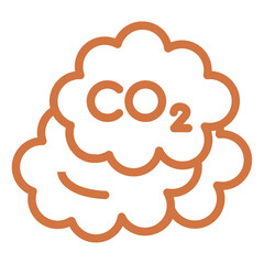 Vector Design CO2 Icon Style