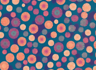 Seamless pattern with flowers. Generative AI
