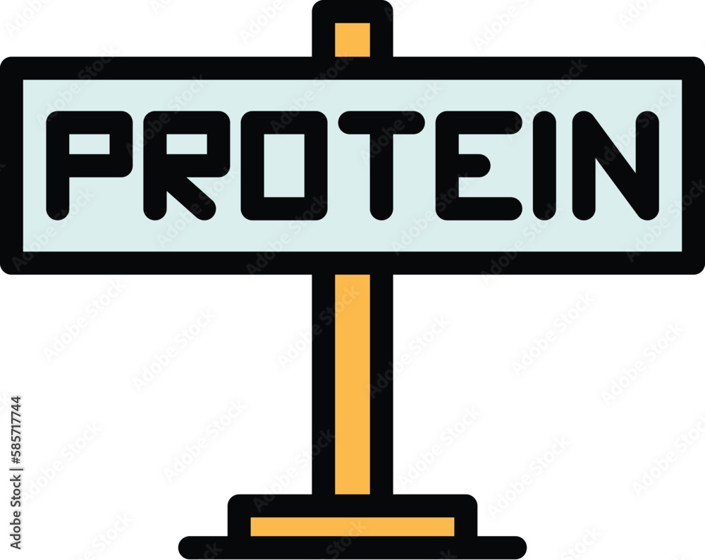 Wall mural healthy protein icon. outline healthy protein vector icon for web design isolated on white backgroun - Wall murals