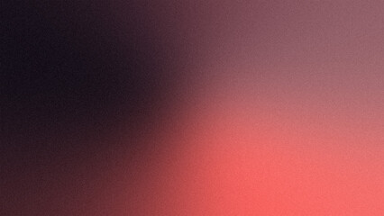 Abstract red colors gradient wave on black background, blurry lights on dark noise texture, copy space
