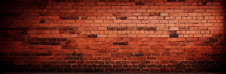 Illustration of a rustic interior with a red brick wall created with Generative AI technology