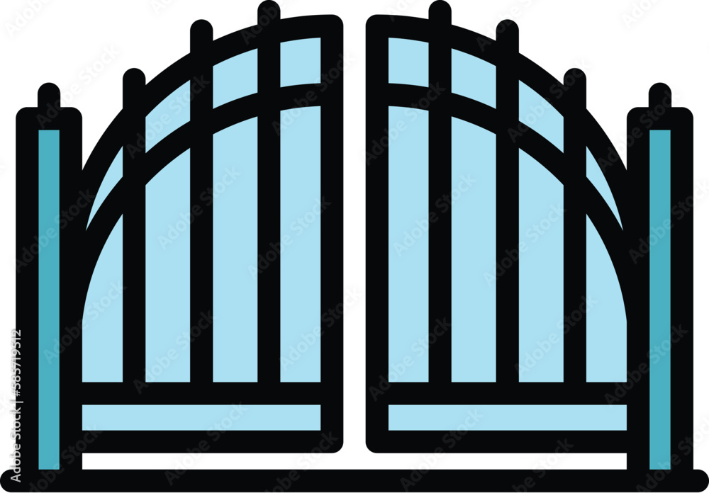 Poster sensor gate icon. outline sensor gate vector icon for web design isolated on white background color 