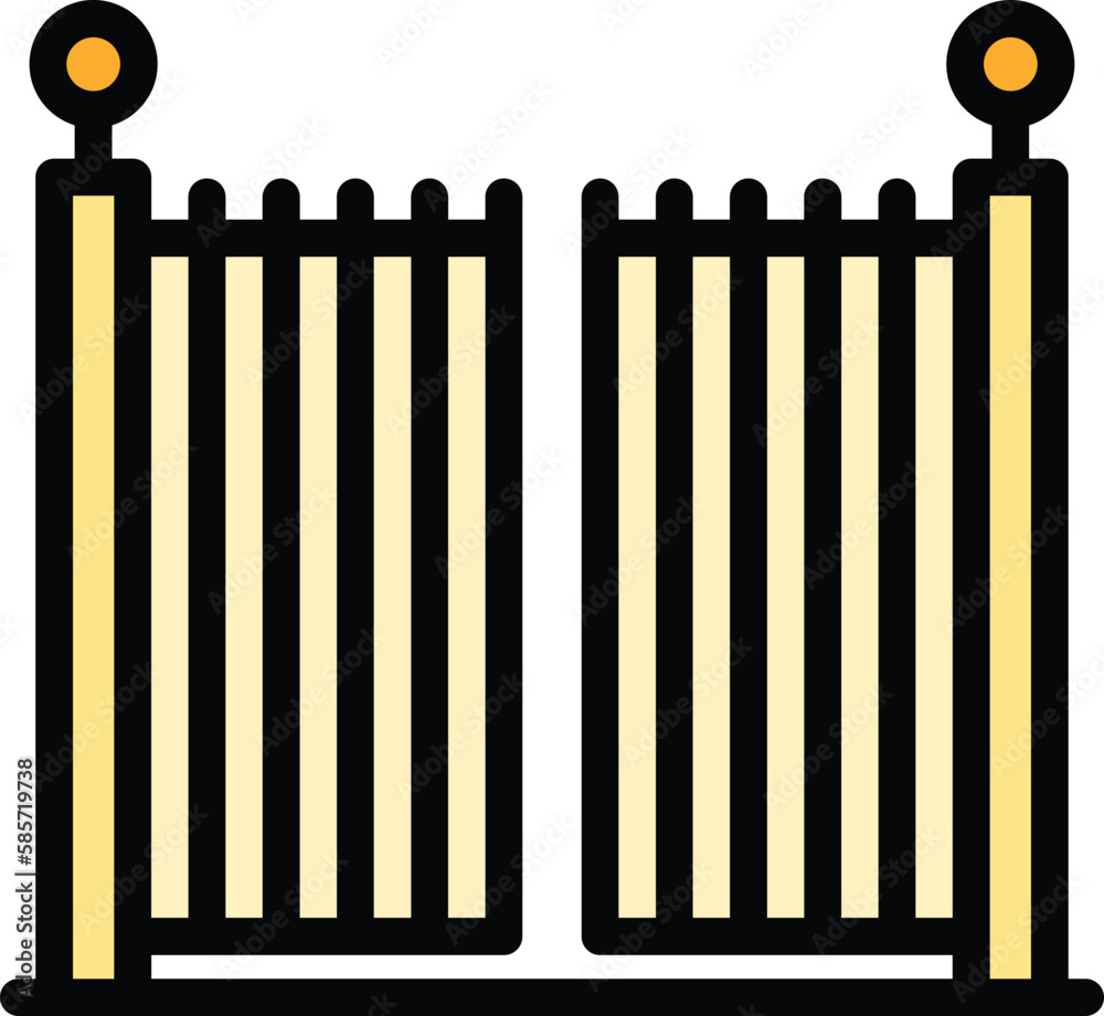 Poster signal automatic gate icon. outline signal automatic gate vector icon for web design isolated on whi