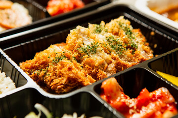   pork cutlet and side dishes