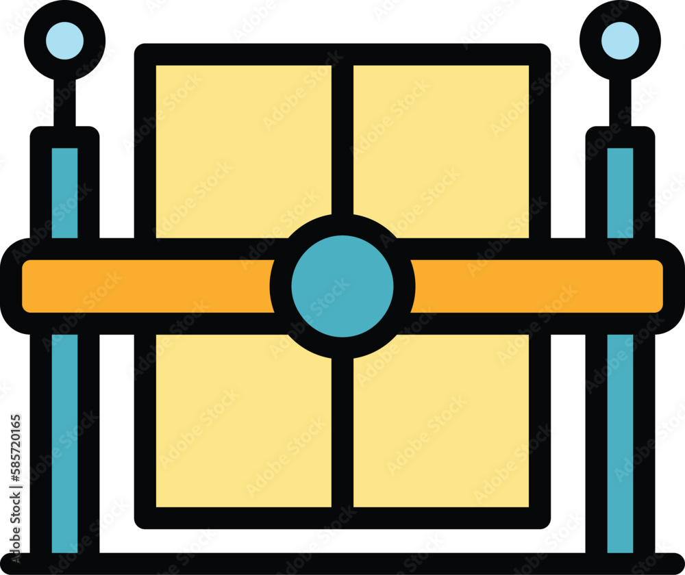 Poster automatic gate system icon. outline automatic gate system vector icon for web design isolated on whi