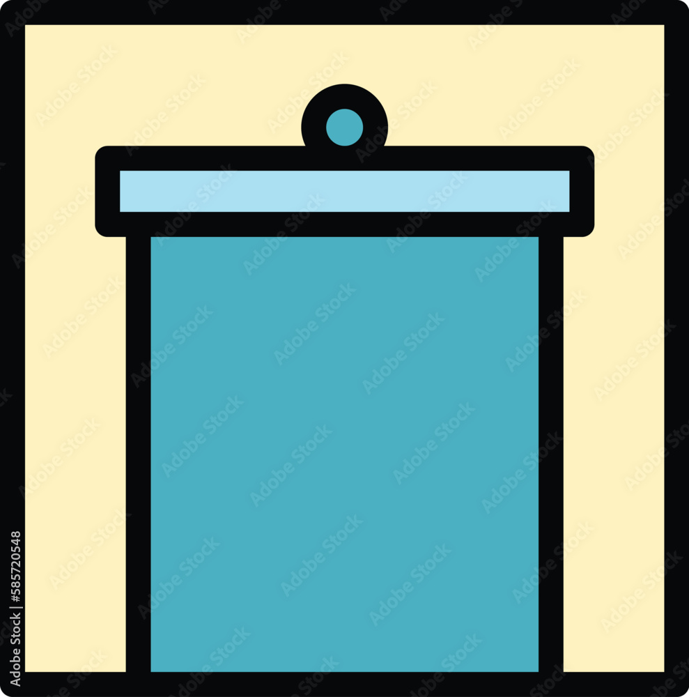 Poster automatic gate opener icon. outline automatic gate opener vector icon for web design isolated on whi