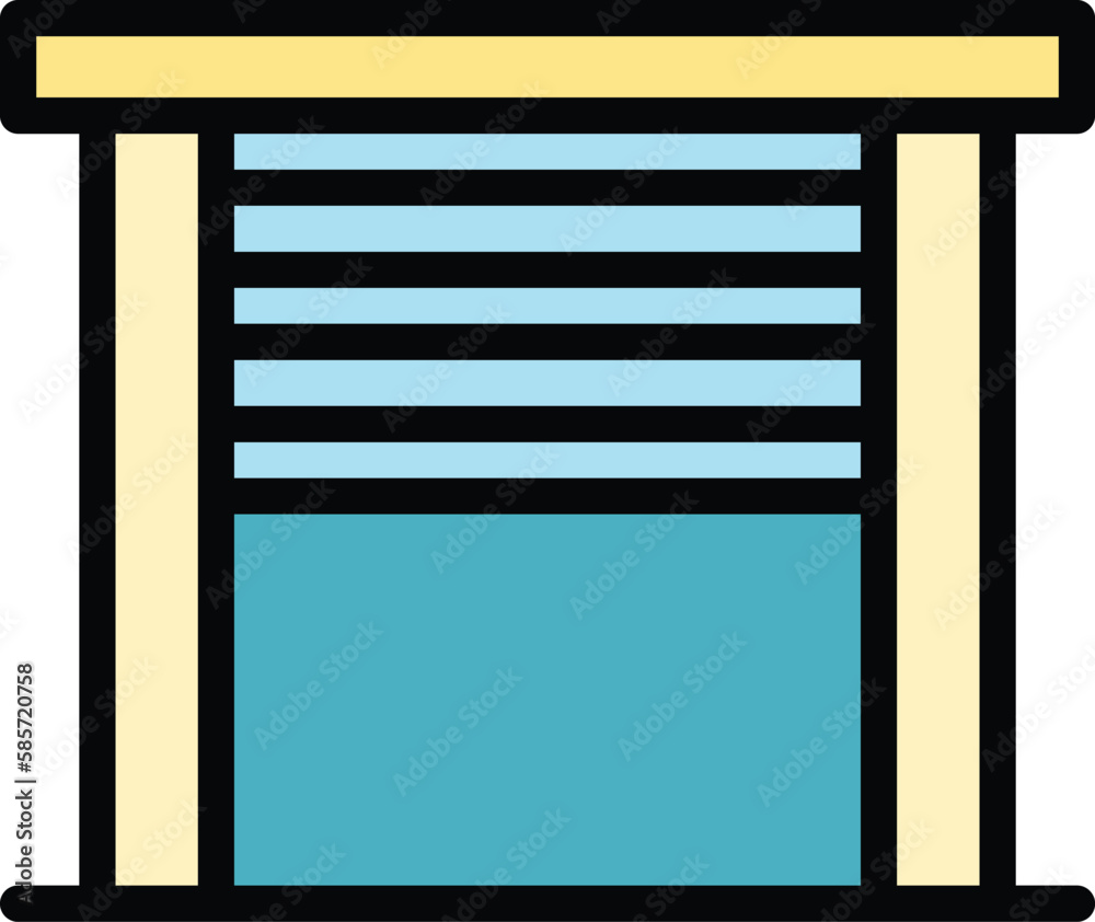 Poster click automatic gate icon. outline click automatic gate vector icon for web design isolated on white