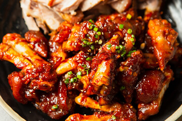 Korean spicy pork feet dish