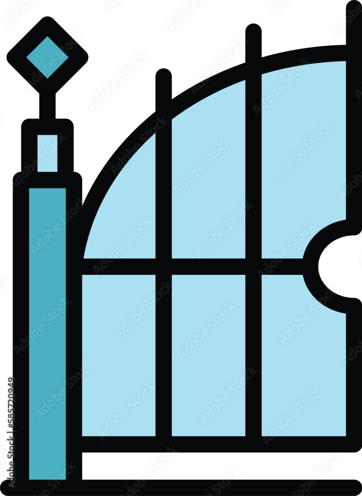 Poster automatic gate technology icon. outline automatic gate technology vector icon for web design isolate