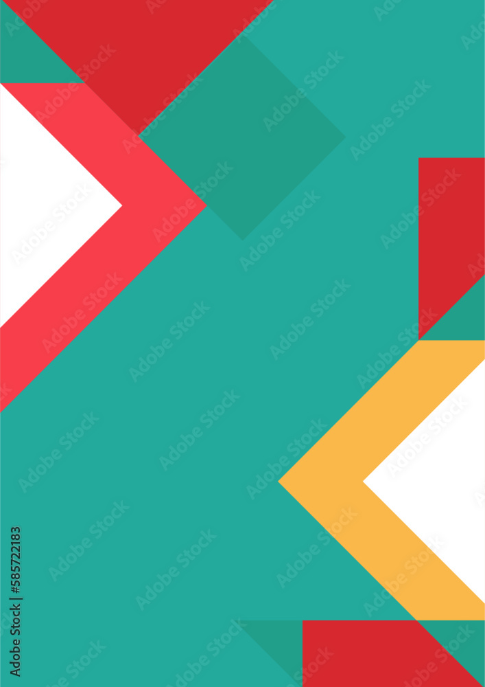 Wall mural Vector colorful geometric background poster template