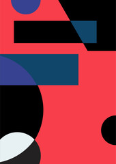 Fototapeta na wymiar Vector flat design abstract geometric poster background