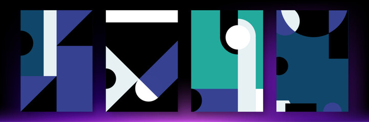 Vector colorful geometric background poster template