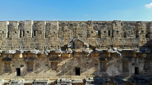 Antalya Aspendos Aqueduct and siphon and ancient theater