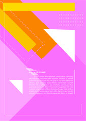 Vector poster background design template with abstract geometric