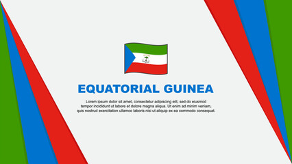 Equatorial Guinea Flag Abstract Background Design Template. Equatorial Guinea Independence Day Banner Cartoon Vector Illustration. Equatorial Guinea Flag