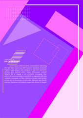 Vector flat geometric background