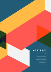 Vector poster background design template with abstract geometric