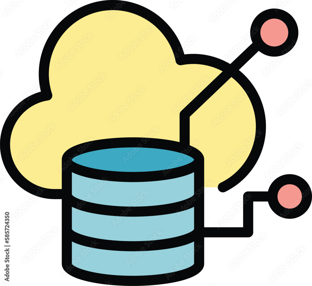 Poster computing storage data icon. outline computing storage data vector icon for web design isolated on w