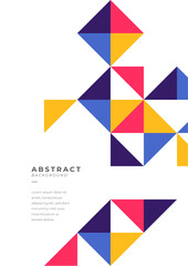 Background poster template with geometric shapes vector