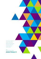 Vector poster background design template with abstract geometric