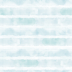 Waves background. Abstract seamless pattern. Monochrome vector illustration on a watercolor background.