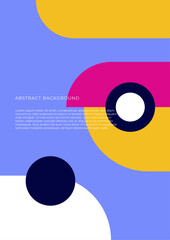 Abstract geometric patterns, circles, triangles and square bauhaus banner illustration set. Graphic bauhaus design posters. Poster business, banner geometric pattern bauhaus