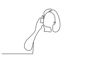 young beautiful woman beauty cream bottle posing happily portrait line art