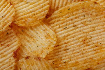 Lots of potato chips, texture