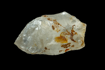 mineral stone isolated on black background