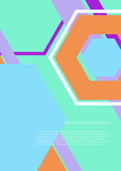 Modern geometric abstract background covers set. Cool gradient shapes composition, vector covers design.