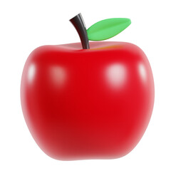 red apple on isolated white background