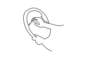human arms drive car hold steering wheel close up line art