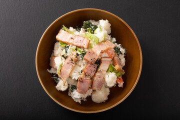 ほうれん草とベーコンのポテトサラダ