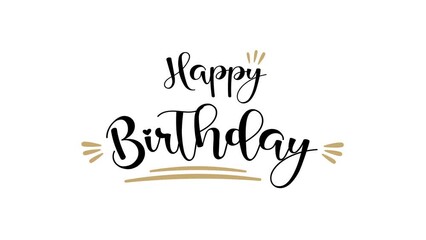 Happy birthday greeting animation text, for banner, social media feed wallpaper stories