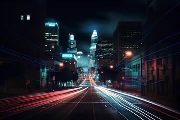 Fototapeta na wymiar traffic at night
