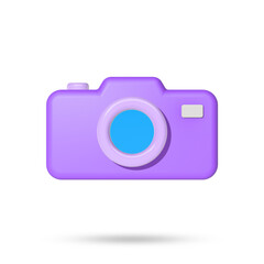 Stereoscopic Purple Number Camera Icon