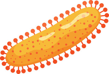 Examples of gram-negative and gram-positive bacteria in magnifying glass.Disease virus cell medical microbiology studying bacteria and grams Vector illustration.virus and bacteria Smallpox 